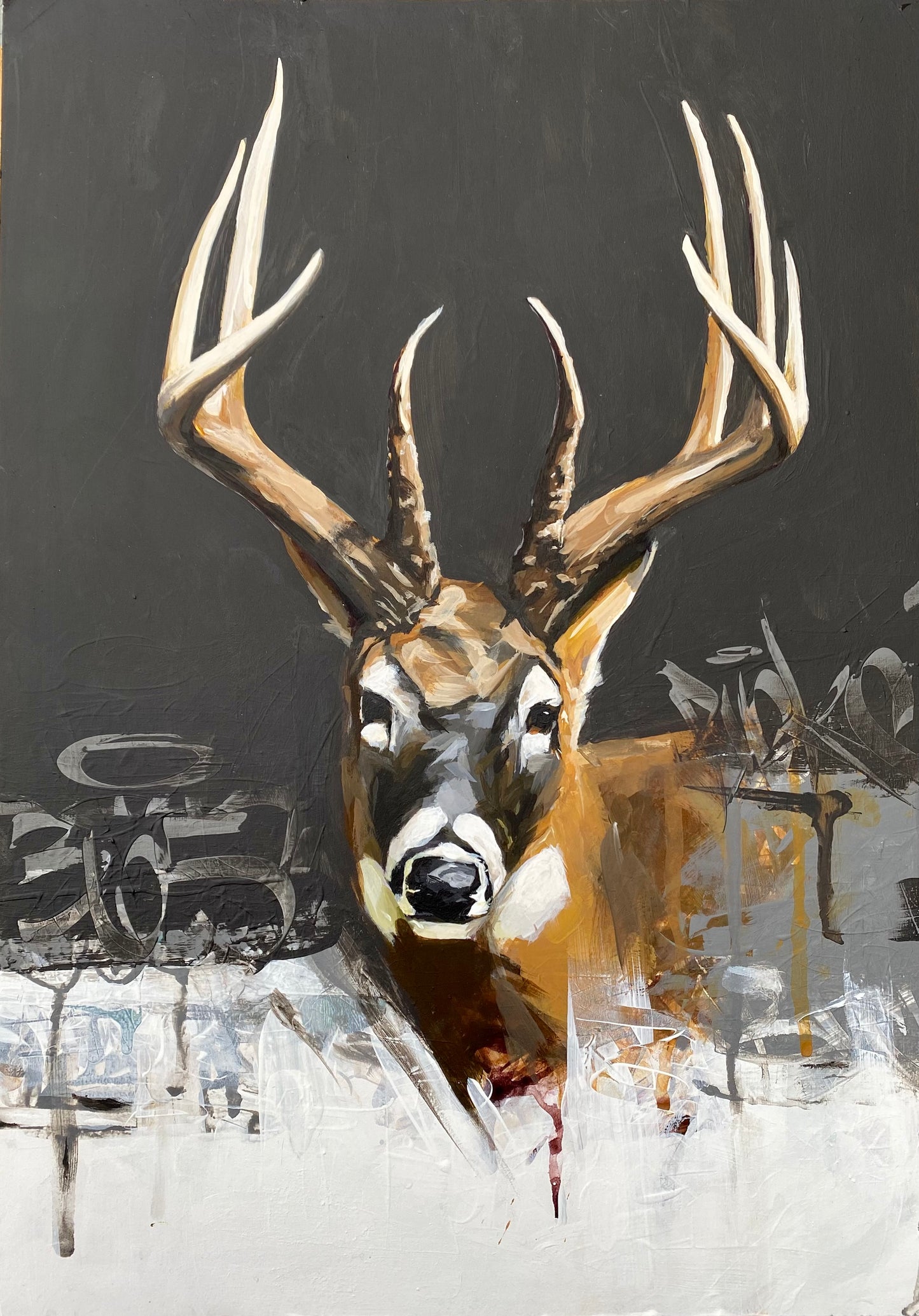 “365” Whitetail Buck Painting 11”x15”