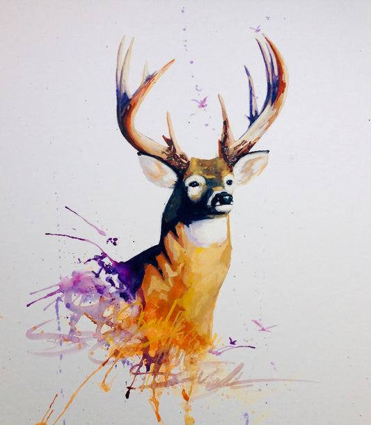 “Proud” Whitetail Buck Painting 13”x16”